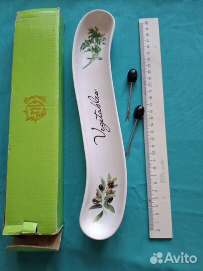 Блюдо сервировочное для оливок с двумя шпажками