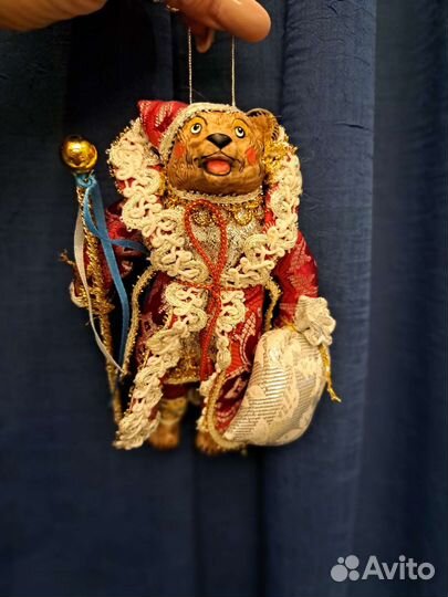 Подвесная кукла Дед Мороз-медведь