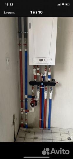 Монтаж систем отоплен, установка теплых полов