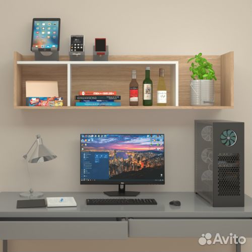 Полка Даминарт Настенная Прямая настенная эф, 134х