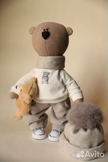 Мишка ручной работы. Новый. Игрушка интерьерная