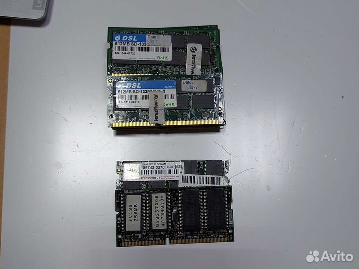 Память So-dimm SD-RAM 256 / 512MB PC133 для ноутб