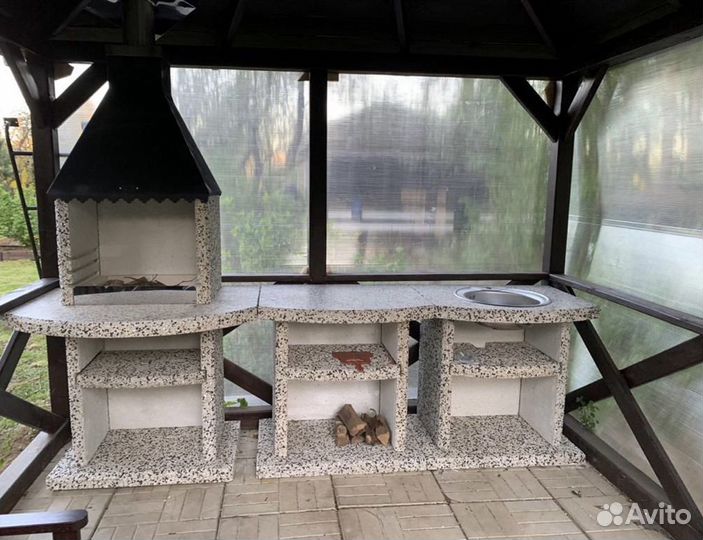 Модульная печь барбекю, мангал, казан