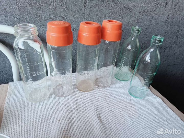 Бутылки стеклянные для кормления