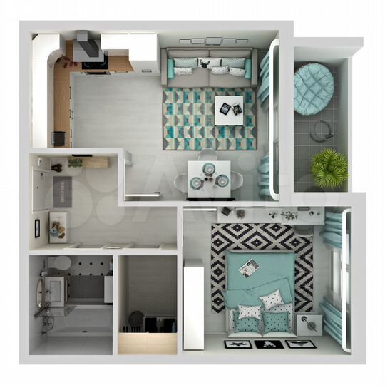 1-к. квартира, 41,9 м², 11/16 эт.