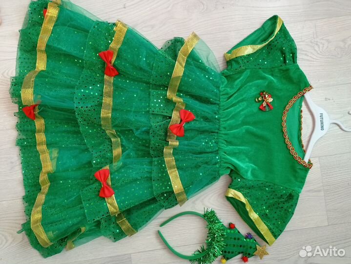 Новогодний костюм для девочки Елочка