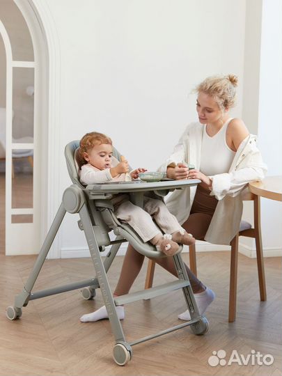 Стульчик для кормления-шезлонг экокожа