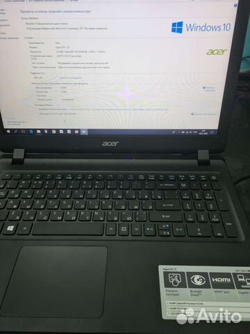 Ноутбук acer aspire es1 533