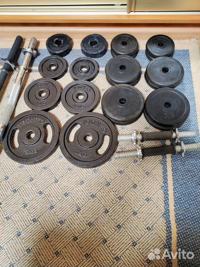 Гантели разборные, штанга, блины