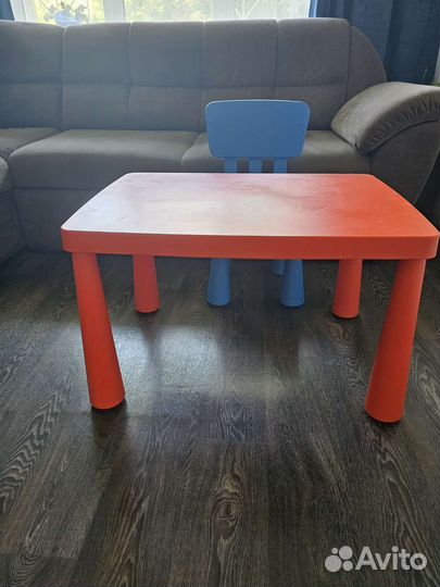 Детский стол и стул IKEA маммут