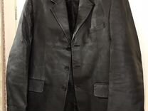 Кожаный пиджак мужской 56-58 размер