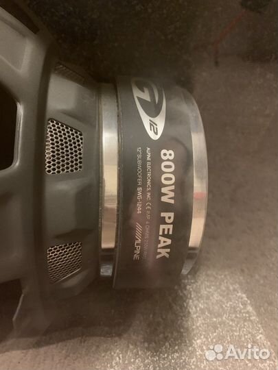 Сабвуфер alpine sbg 1244bp