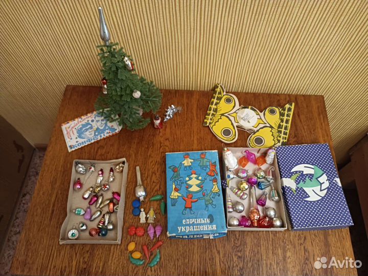 Елка и елочные игрушки малютка СССР