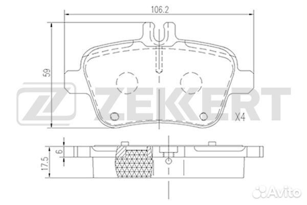 Колодки торм. диск. задн. MB A-Class (W176) 12- B