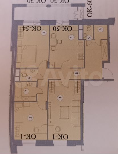 3-к. квартира, 87,9 м², 3/4 эт.
