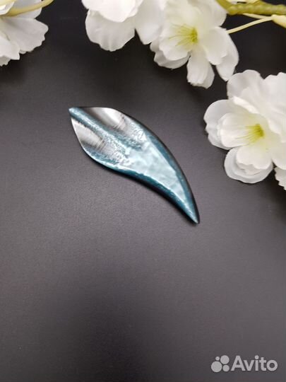 Брошь из люцита мерцоющая волна 60е редкая