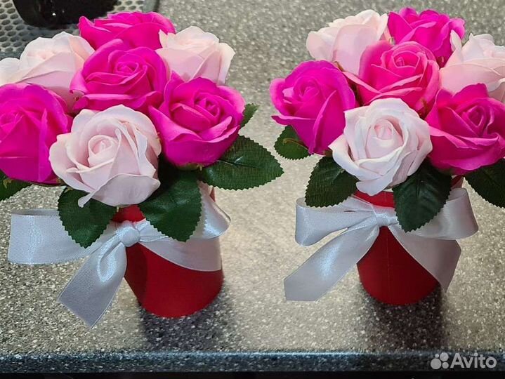 Букет из мыльных роз