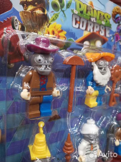 Фигурки зомби против растений размер лего