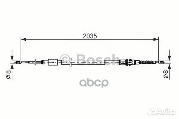 1 987 477 598 трос ручника п.+л Citroen C4, Pe