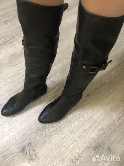 Сапоги женские ботфорты 38 натуральная кожа