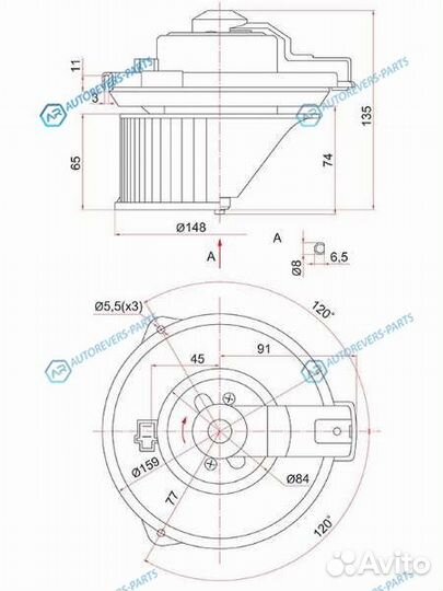ST-79310-SX0-003 Мотор отопителя салона honda CR-V