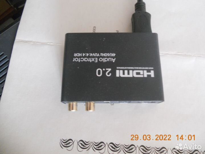 Аудиоадаптер с hdmi на spdif(оптика) и 