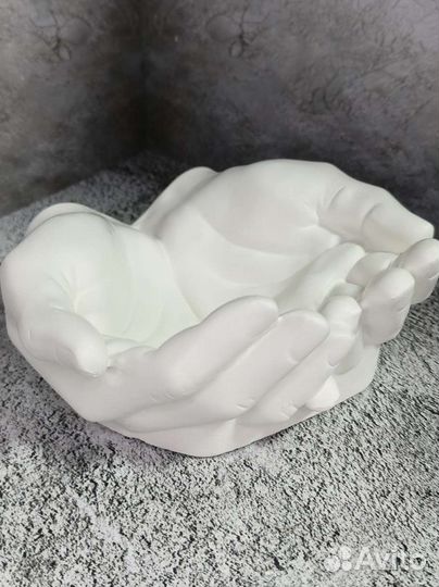 Кашпо, гипсовый декор, подсвечники