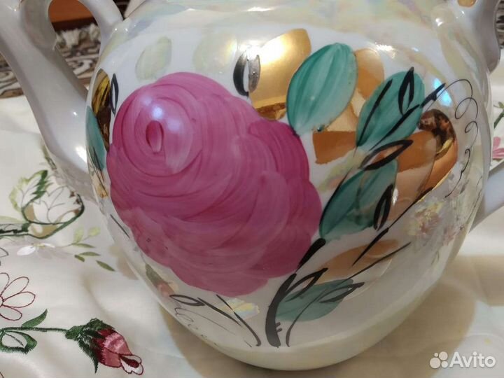 Чайник ссср.Большой 4,5л.Дулево.Идеальный