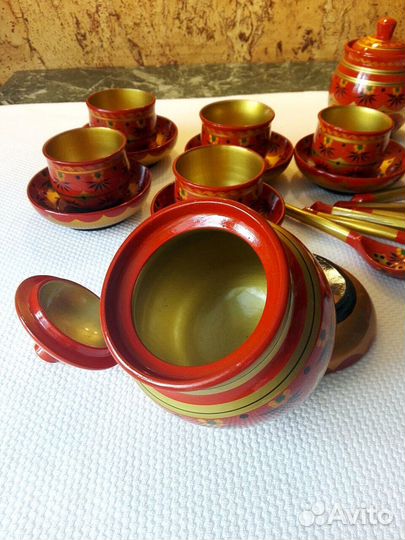 Хохлома золотая для мёда и варенья