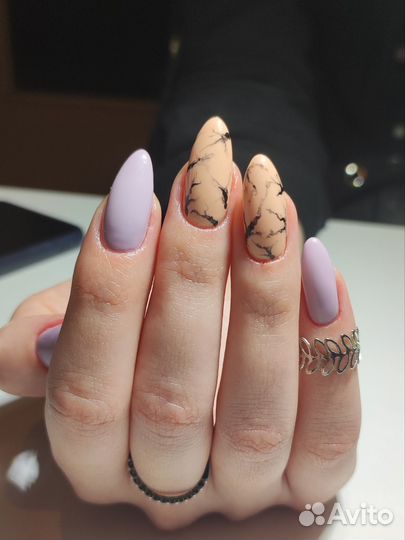 Маникюр, покрытие гель лаком, наращивание