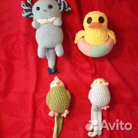 Вязанные авторские игрушки крючком - куклы, зайки, мишки, жирафы