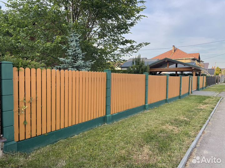 Продаю забор с откатными воротами б/у