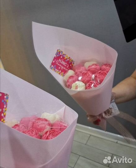 Букет из шоколадных пионов