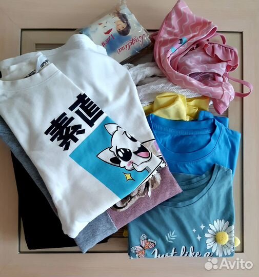 Вещи пакетом на девочку р 140 - 146 см