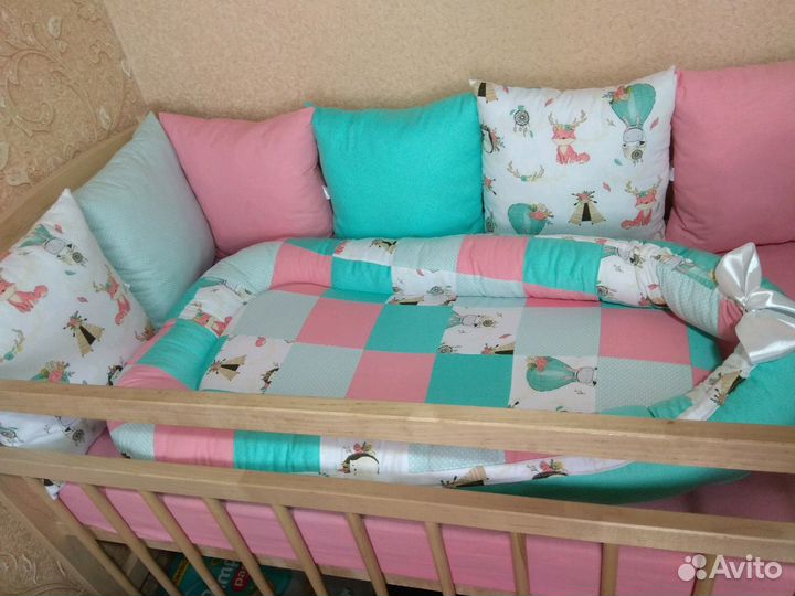 Бортики, одеяло-конверт на выписку, гнёздышко