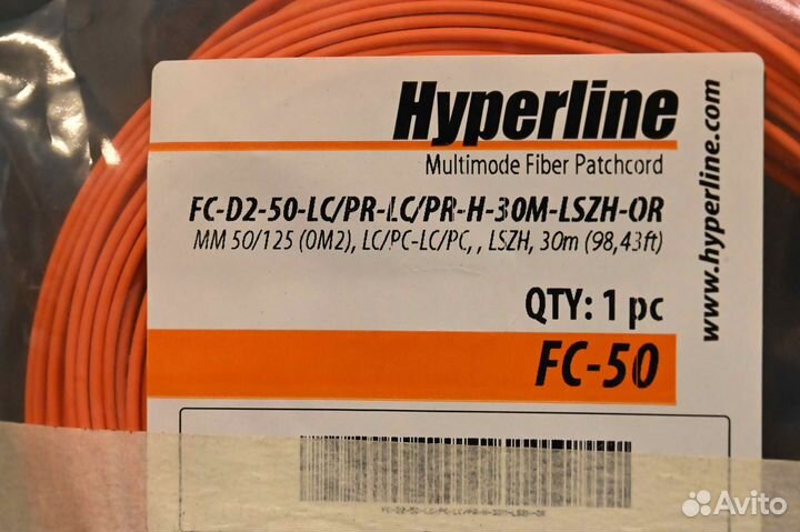 Hyperline FC-D2-50-LC PR-LC PR-H-30M-lszh-OR 5 шт