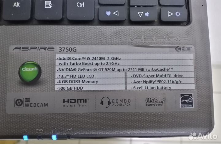 Ноутбук Intel core i5