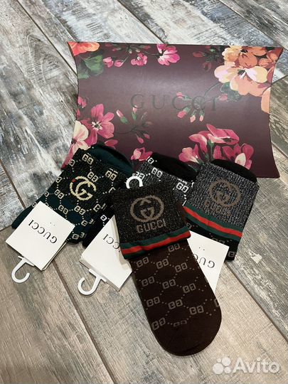 Носки женские Gucci в фирменной упаковке 4 пары