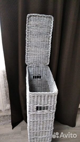 Корзина плетеная бельевая
