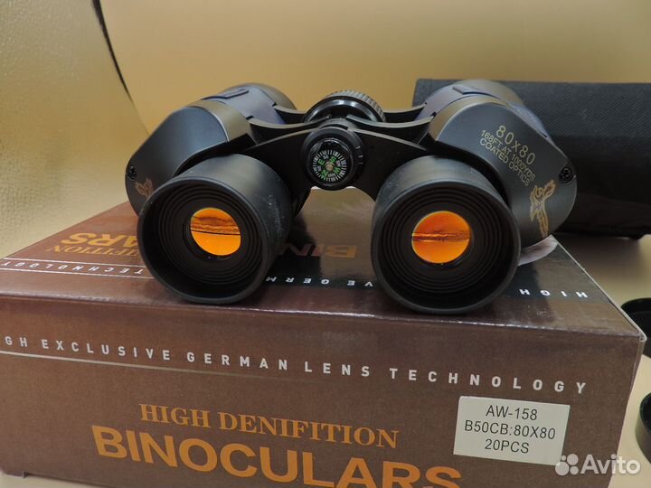 Бинокль тактический с сеткой 80х80, немецкие линзы