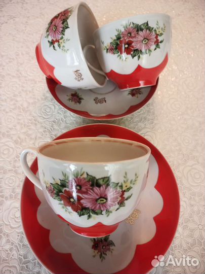 Чашка с блюдцем дулево