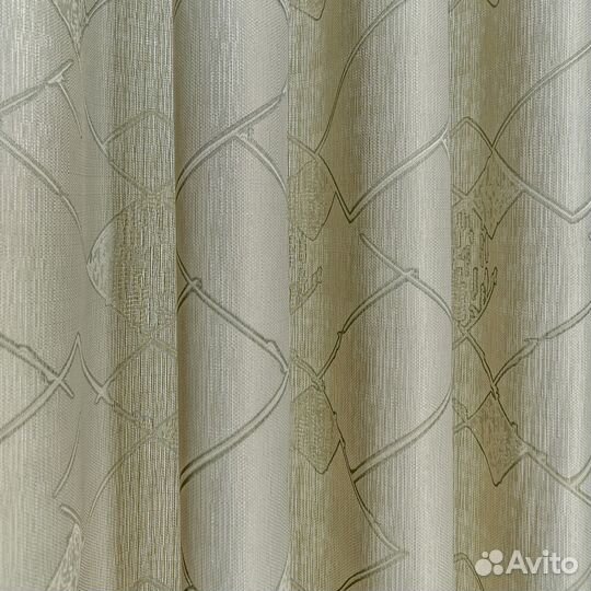 Шторы жаккард Иззи фисташка новые на окна пошив