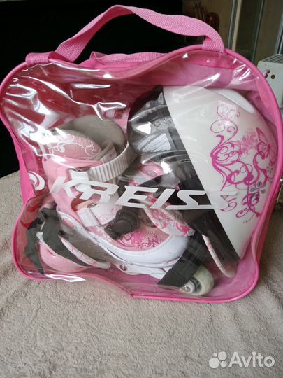 Ролики детские раздвижные+защита и шлем