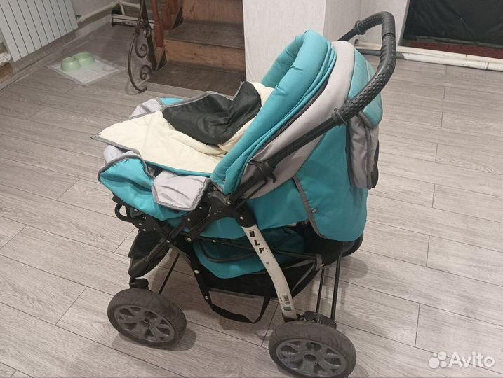 Коляска-трансформер Amelia (серая с мятой)
