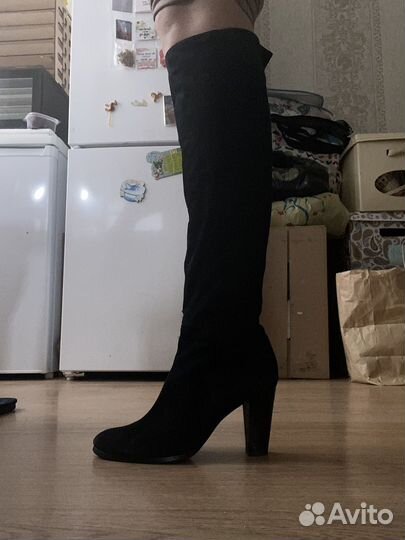 Сапоги женские натуральная замша 38