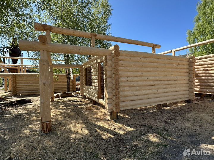 Готовый сруб 6х6 + терраса 2,5 м