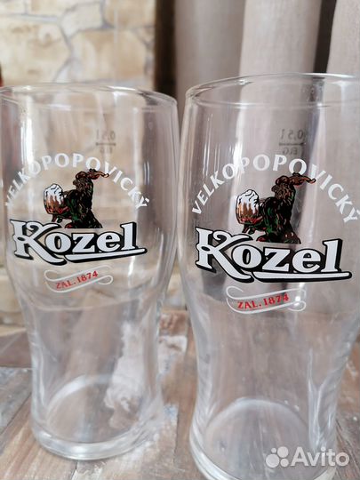 Пивные бокалы Kozel, 4 штуки