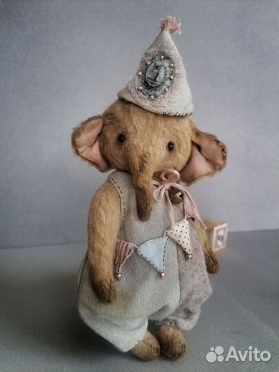 Слон тедди авторская кукла ручная работа