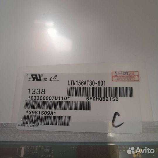 Тачскрин LTN156AT30-601