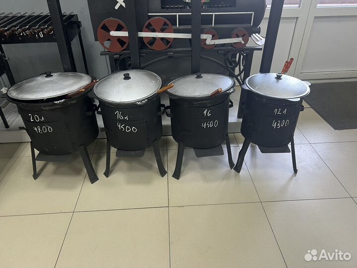 Печь под казан с трубой